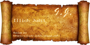 Illich Judit névjegykártya